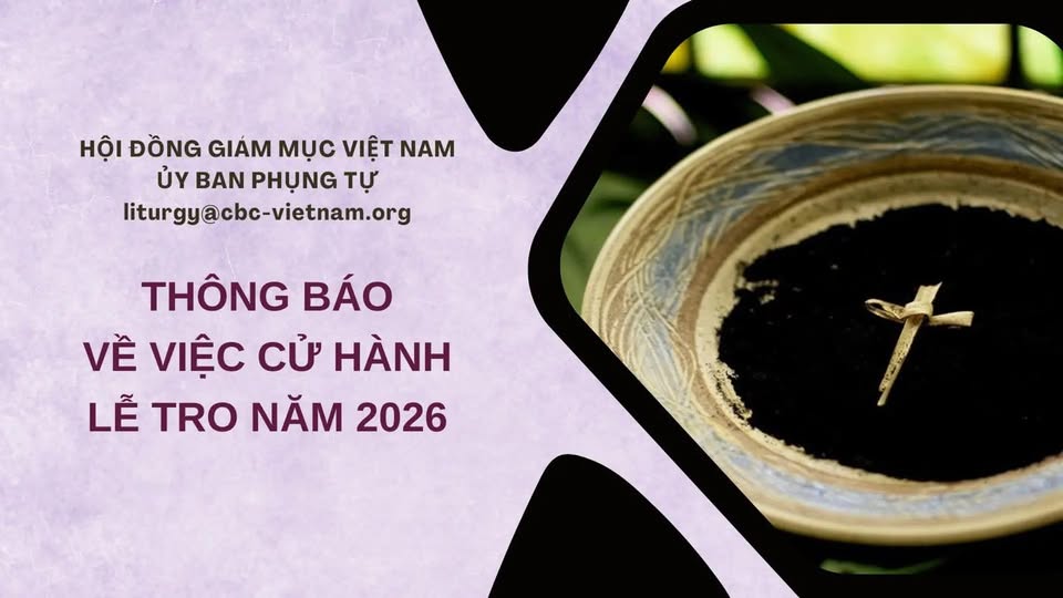 Thông báo cử hành Lễ Tro 2026