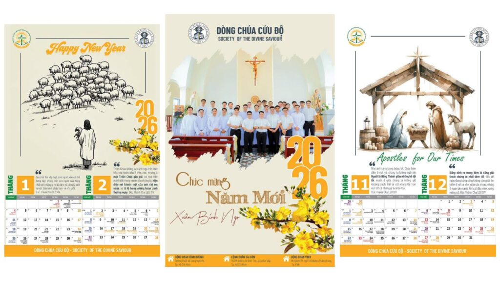 Giới thiệu lịch Công giáo 2026 - Dòng Chúa Cứu Độ 3 Giới thiệu lịch Công giáo 2026 – Dòng Chúa Cứu Độ
